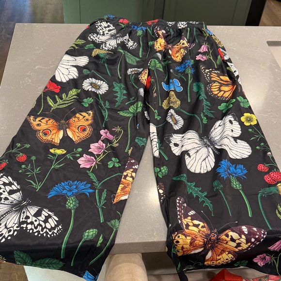 Dressed in LALA Multicolor Floral Butterfly Boot Cut Pants - Picture 4 of 5